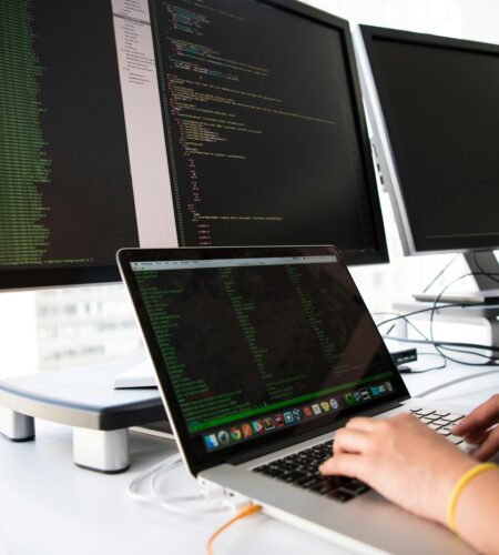 Person working on laptop